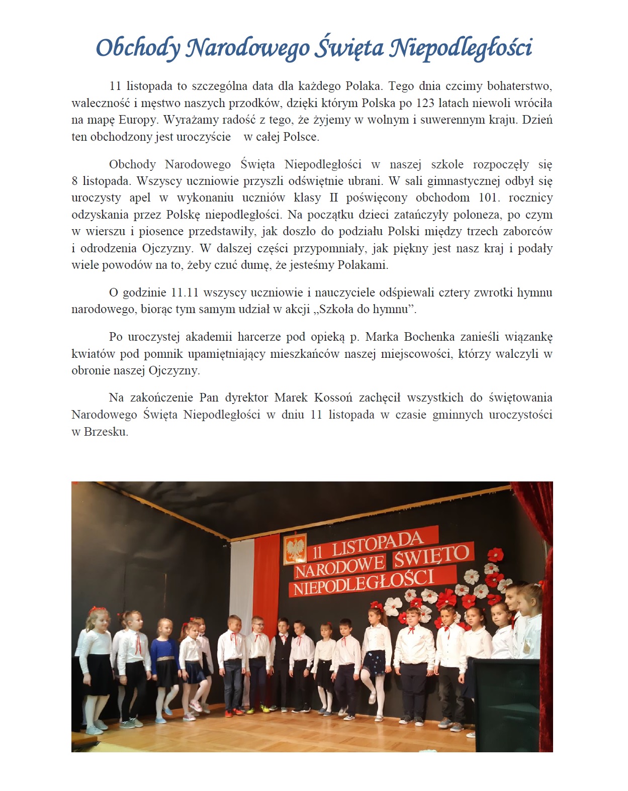 obchody narodowego święta niepodległości