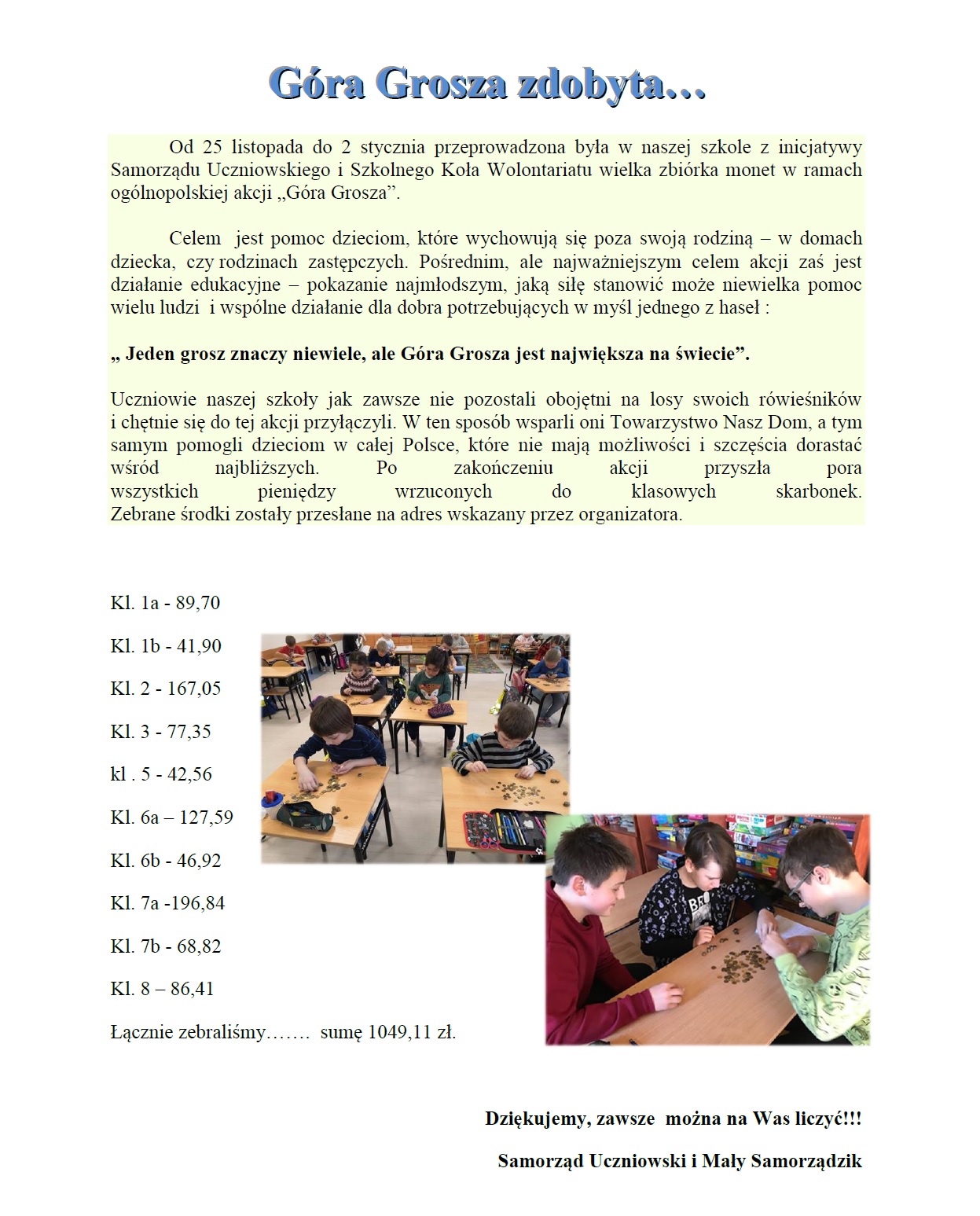 góra grosza zdobyta