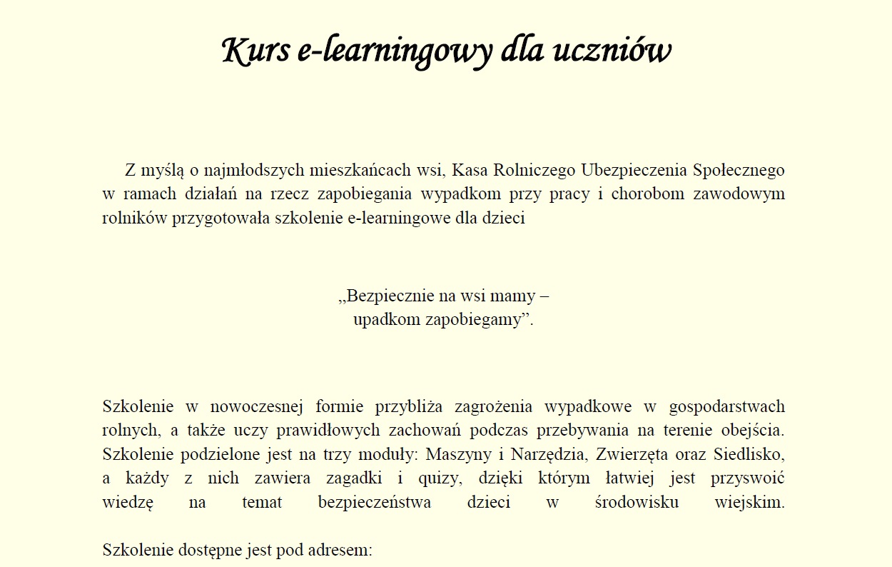 kurs e-learning dla uczniów