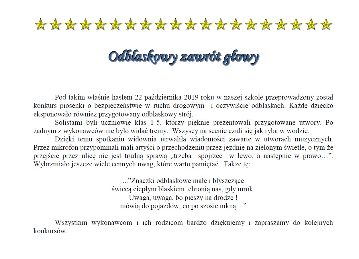 odblaskowy zawrót głowy