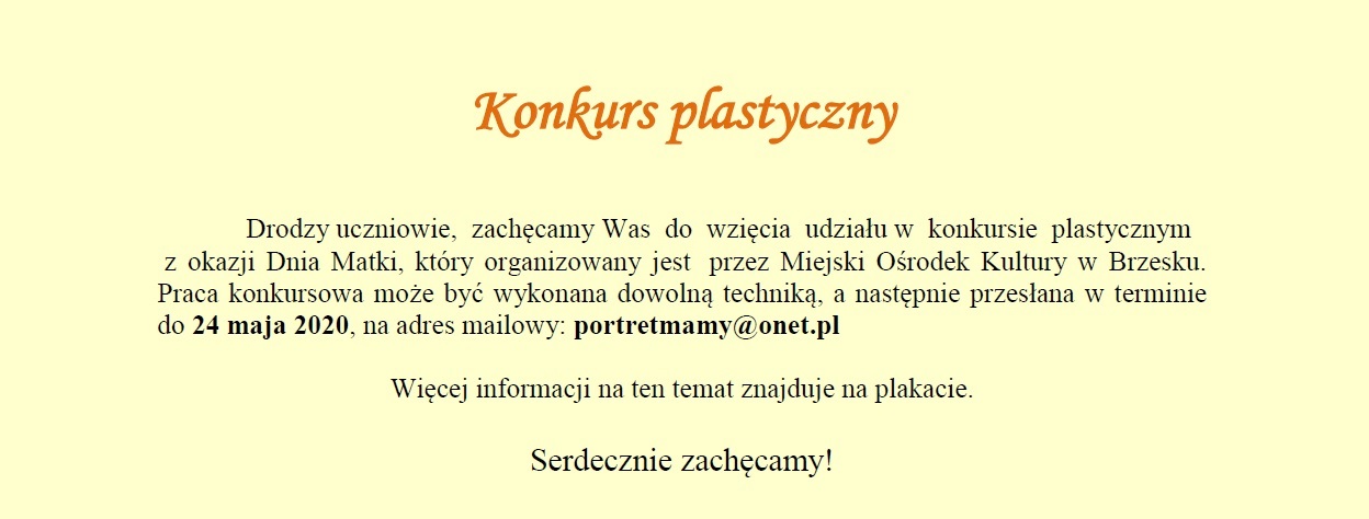 konkurs plastyczny