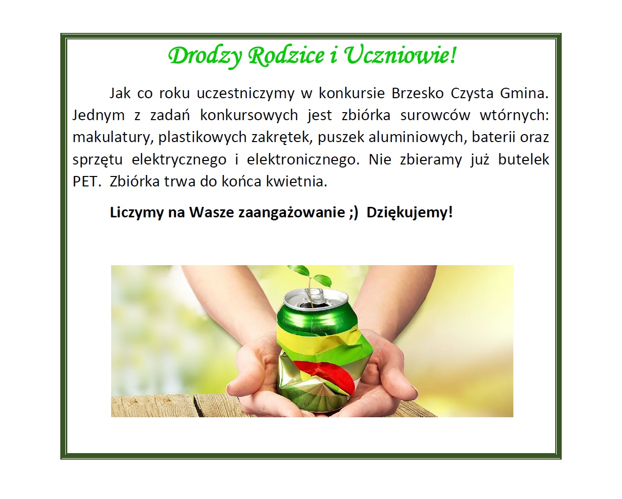 konkurs brzesko czysta gmina