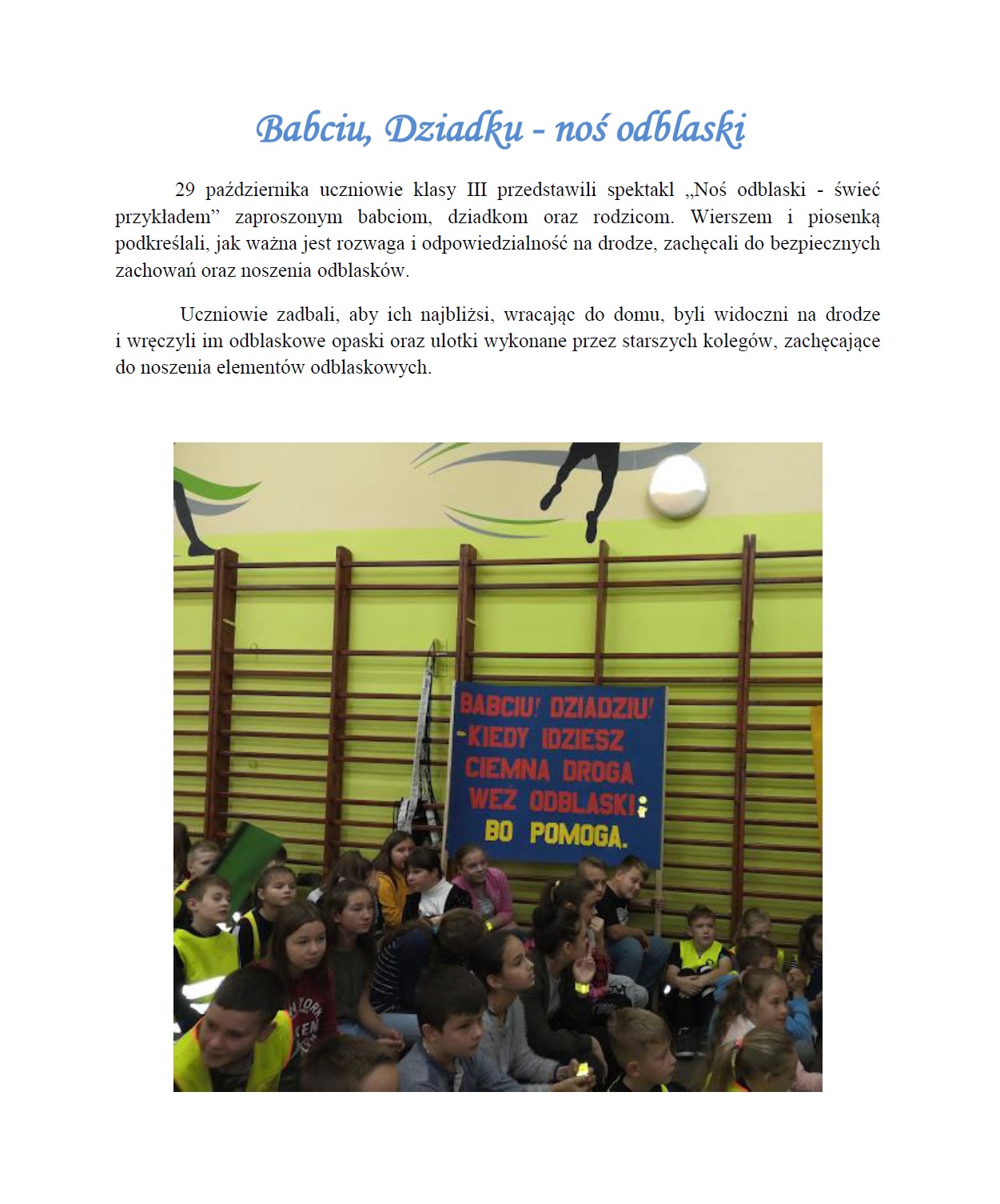 babciu dziadku noś odblaski