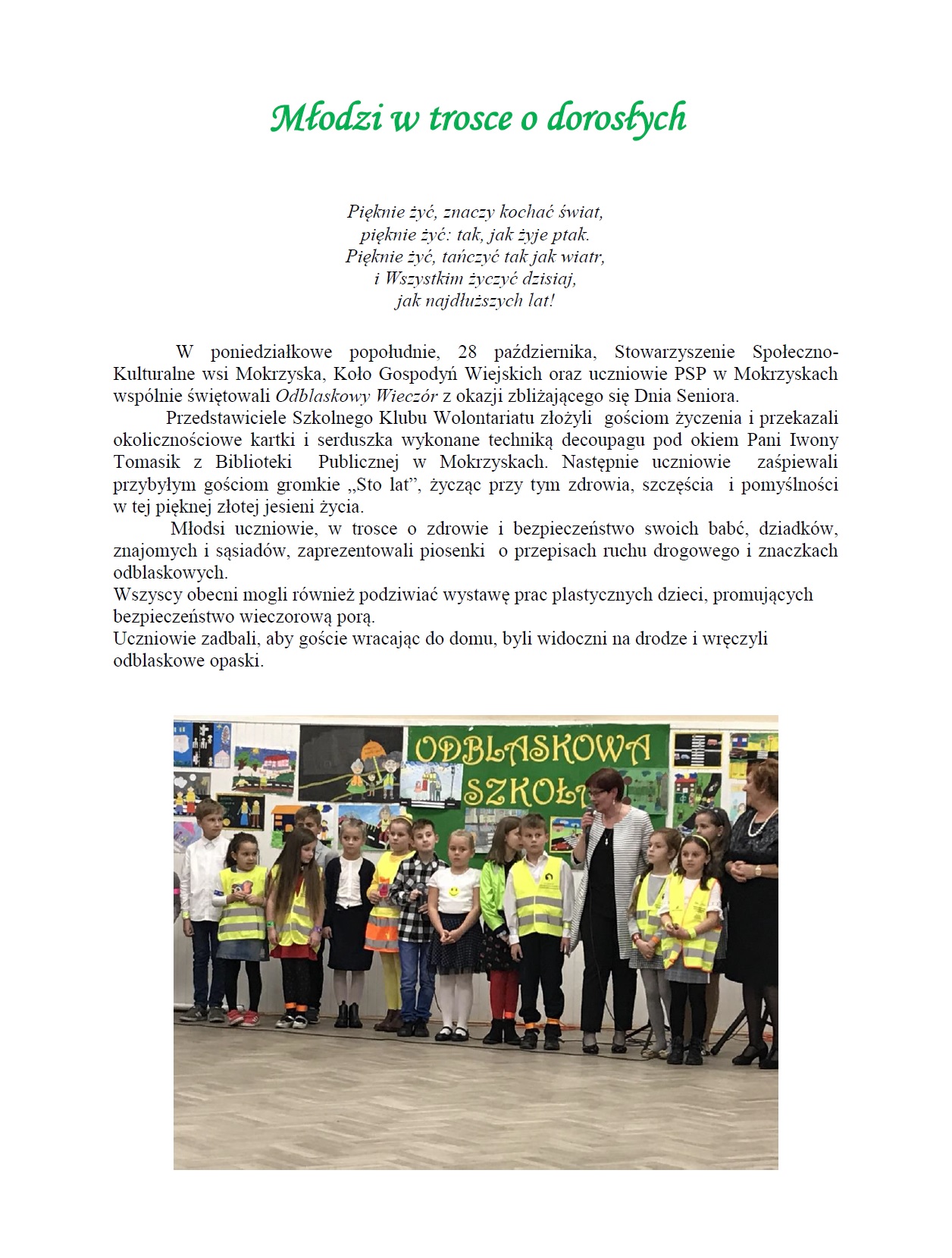 młodzi w trosce o dorosłych