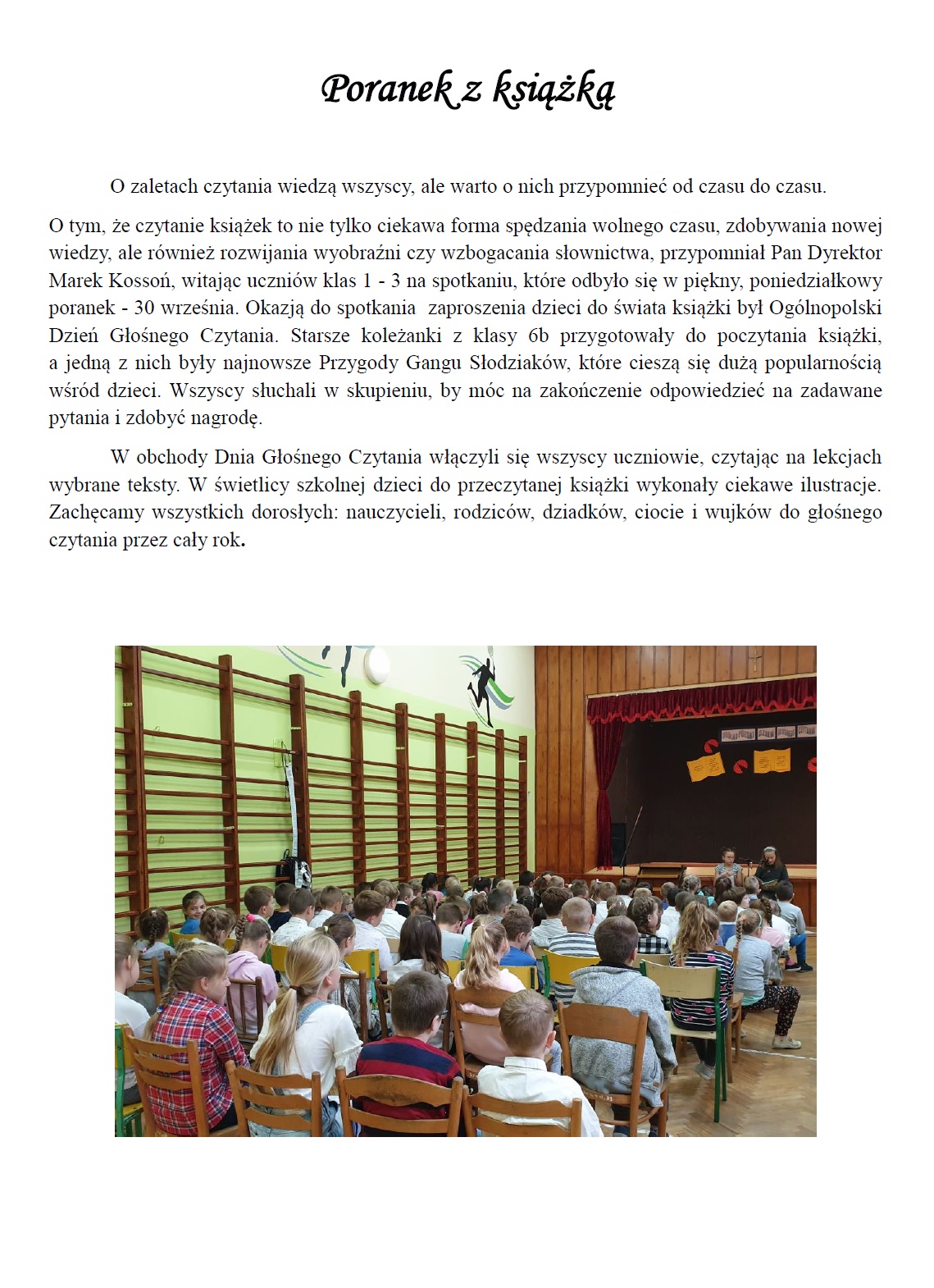 poranek z książką