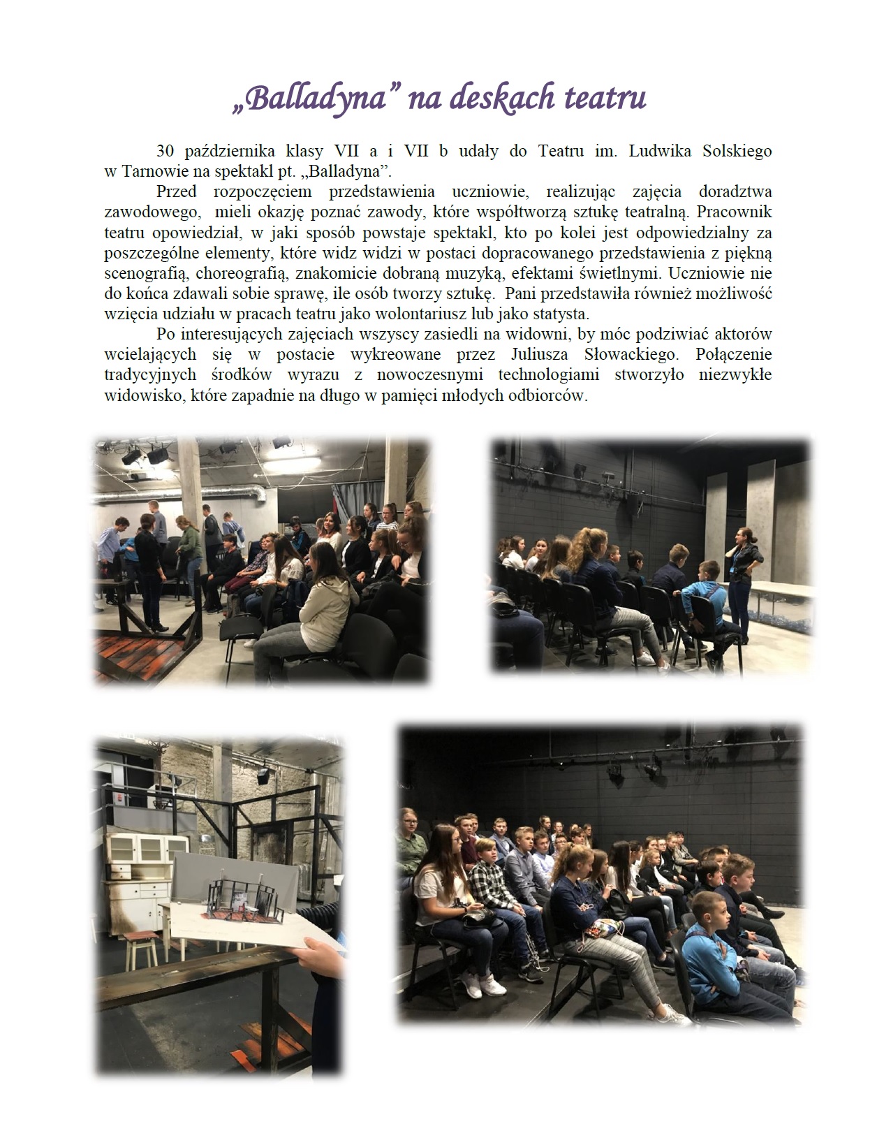 balladyna na deskach teatru