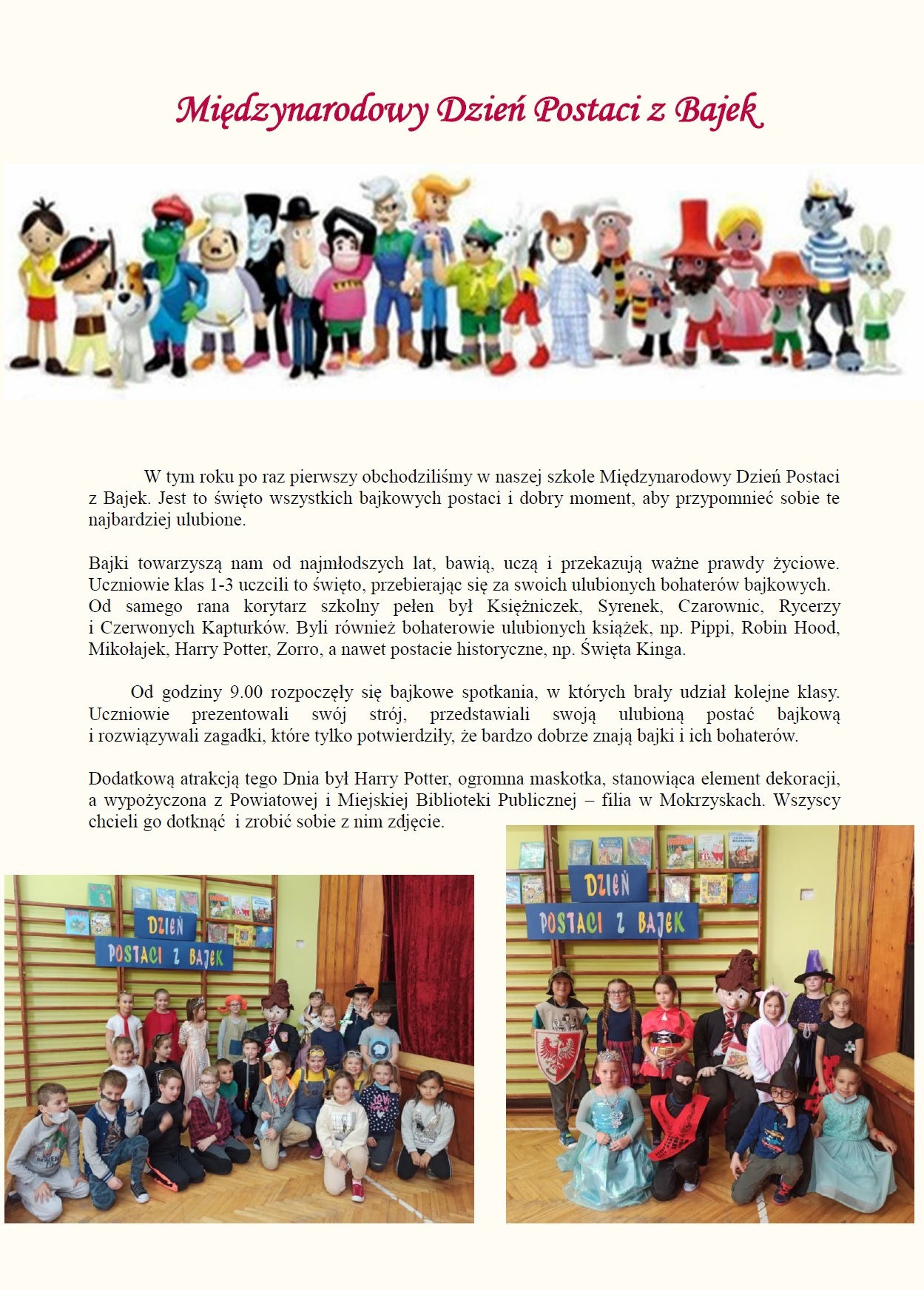 między narodowy dzień postaci z bajek