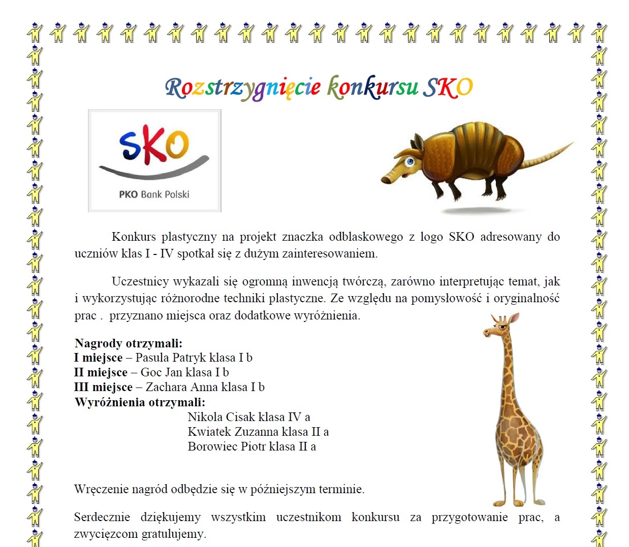 rozstrzygnięcie konkursu sko